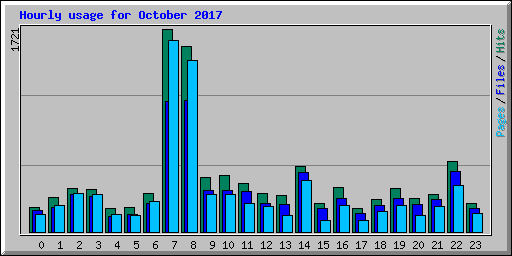 Hourly usage for October 2017