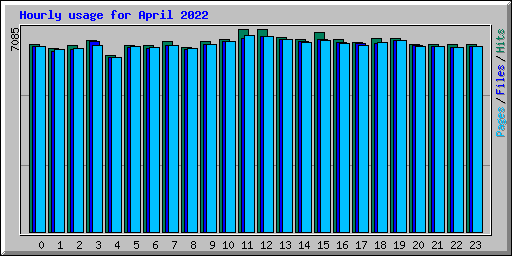 Hourly usage for April 2022
